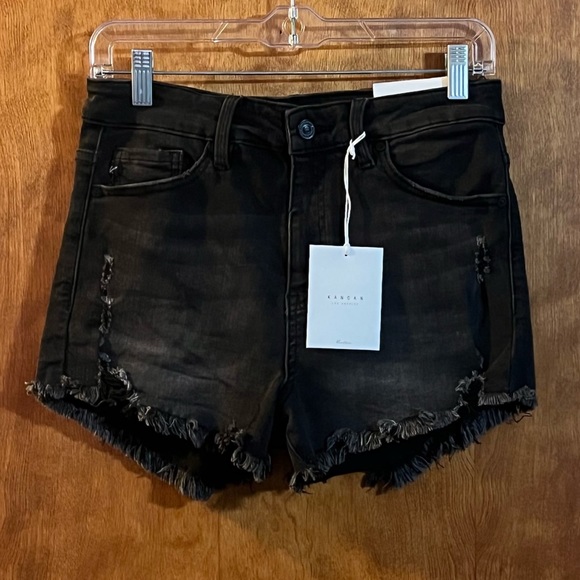 KanCan Shorts Kancan Distressed Black Denim Shorts Poshmark